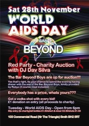Red Party poster for World AIDS Day