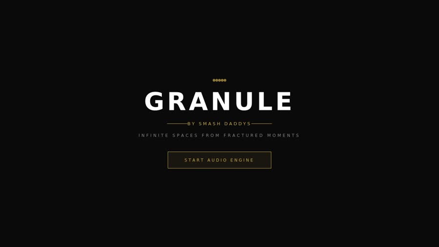 GRANULE by Smash Daddys: the splash screen